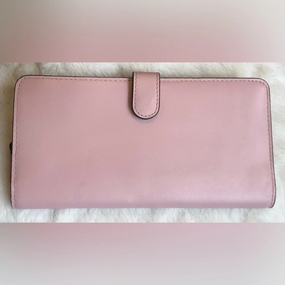 Coach Light Pink Women's All Leather Wallet - Picture 10 of 10